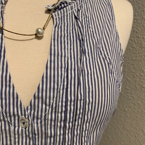 Anthropologie Blue and White Sleeveless Tunic for - Picture 6 of 7